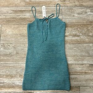 Teal / blue knit olive and oak dress